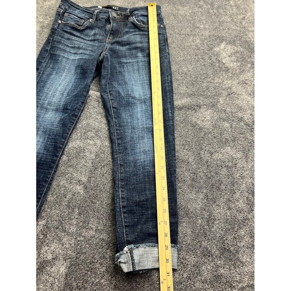 Kut from the Kloth Amy Crop Straight Leg Jeans Dark Wash Size 2 KP0216MA8 - Picture 9 of 12